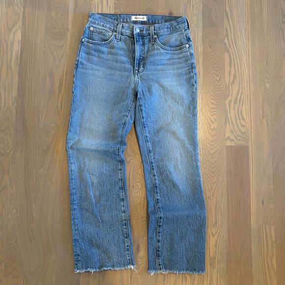 Madewell Cali Demi-Boot Straight Leg Cropped Jeans Stretch Women’s Size 27 - Picture 3 of 9